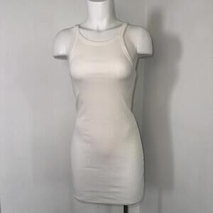 Out From Under Ribbed White Tank Dress Grunge